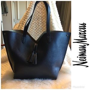 Neiman Marcus Shoulder Faux Leather Tote